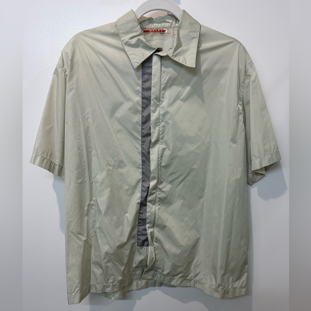 Prada Nylon Zip Up Short sleeve top